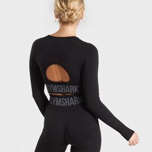 Gymshark Black Long Sleeve Cutout Top